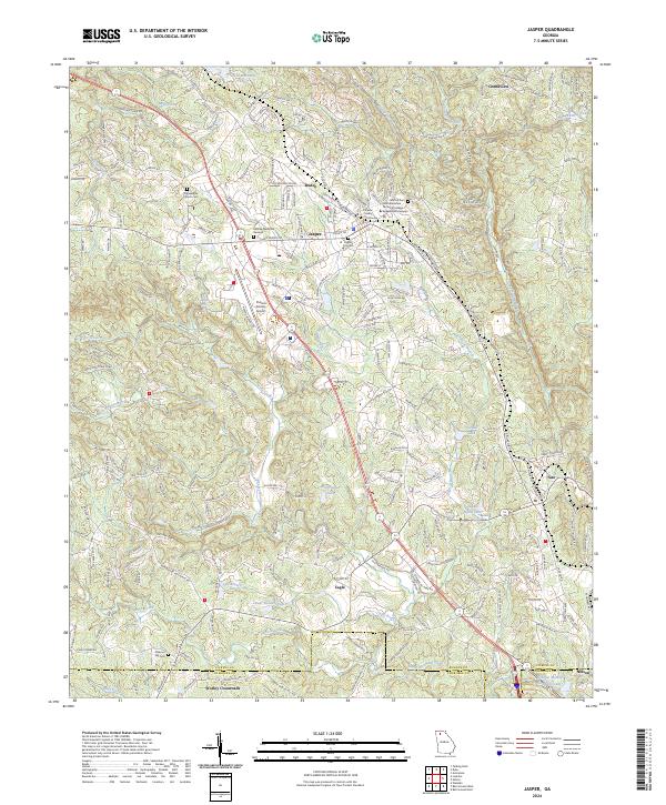 Jasper, GA — USGS 7.5-minute topo (2024)
