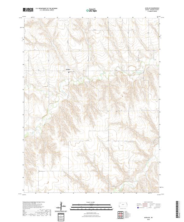 Achilles, KS — USGS 7.5-minute topo (2022)