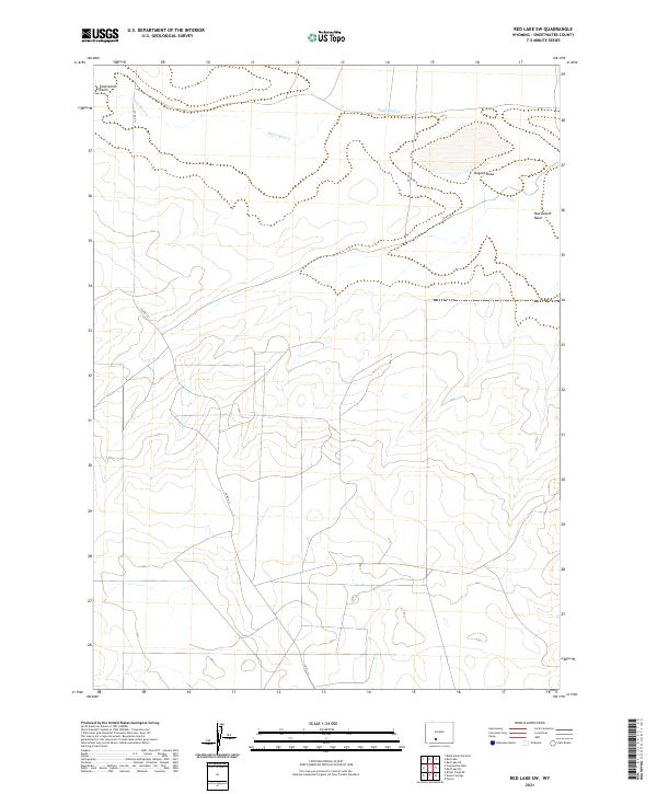 Red Lake SW, WY — USGS 7.5-minute topo (2021)