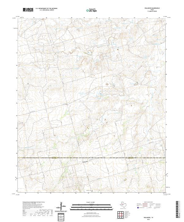 Vealmoor, TX — USGS 7.5-minute topo (2022)