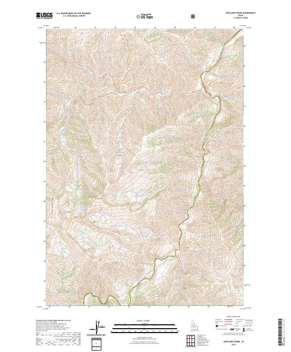 Artillery Dome, ID — USGS 7.5-minute topo (2024)
