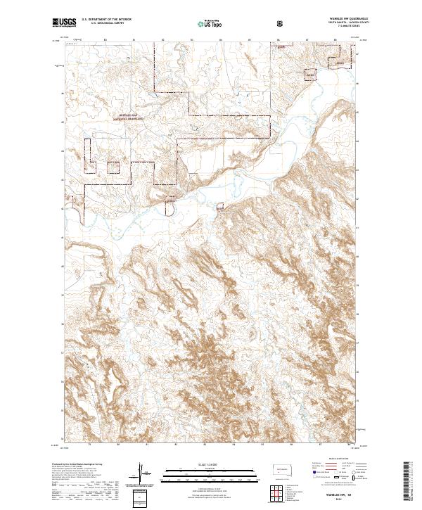Wanblee NW, SD — USGS 7.5-minute topo (2021)