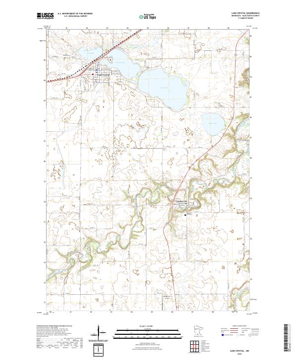 Lake Crystal, MN — USGS 7.5-minute topo (2022)