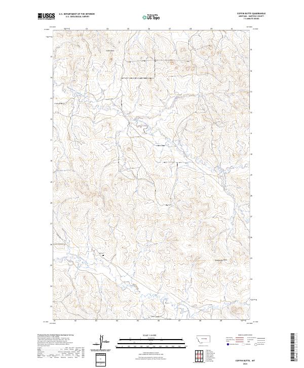 Coffin Butte, MT — USGS 7.5-minute topo (2024)