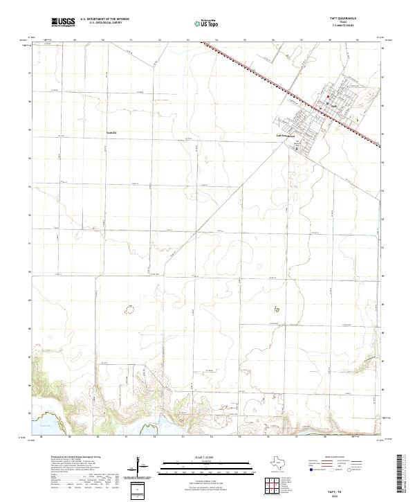 Taft, TX — USGS 7.5-minute topo (2022)