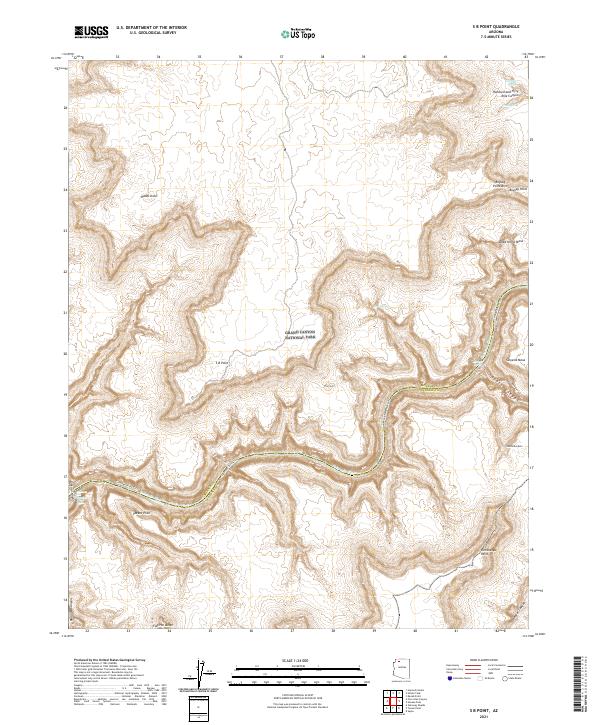 S B Point, AZ — USGS 7.5-minute topo (2021)