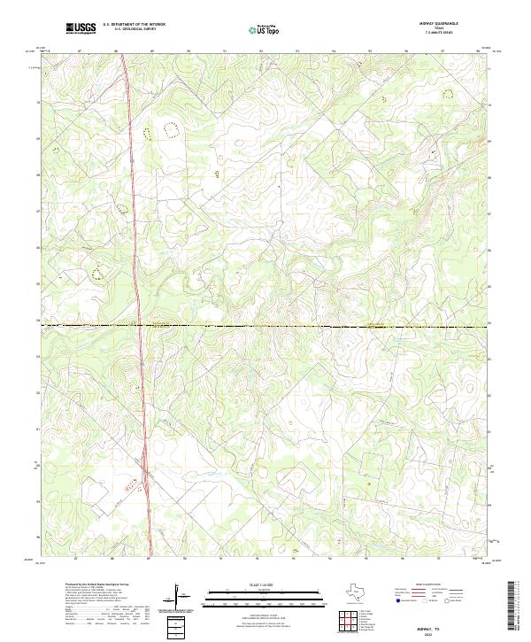 Midway, TX — USGS 7.5-minute topo (2022)