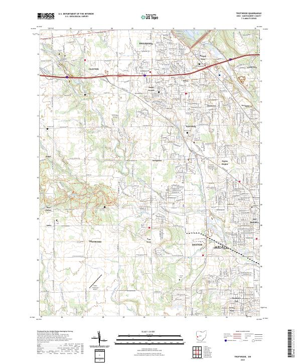 Trotwood, OH — USGS 7.5-minute topo (2023)