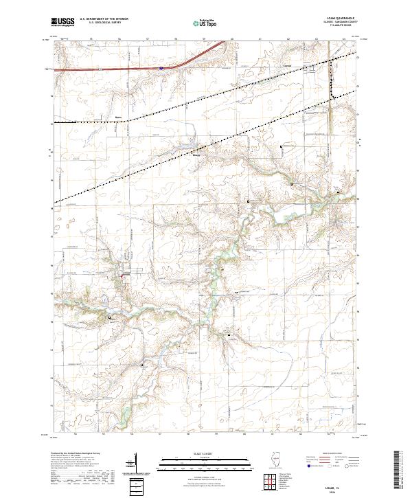 Loami, IL — USGS 7.5-minute topo (2024)
