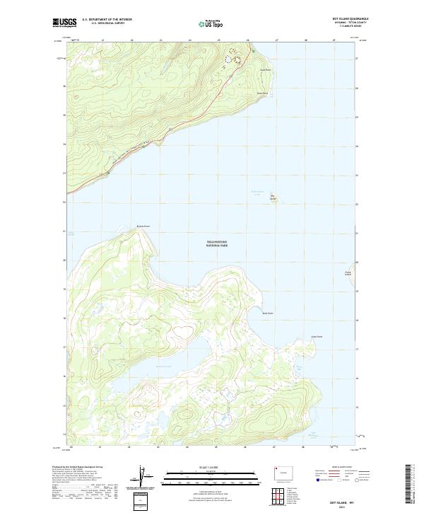 Dot Island, WY — USGS 7.5-minute topo (2021)