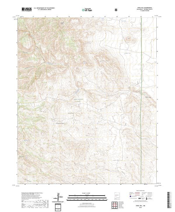 Steel Hill, NM — USGS 7.5-minute topo (2023)