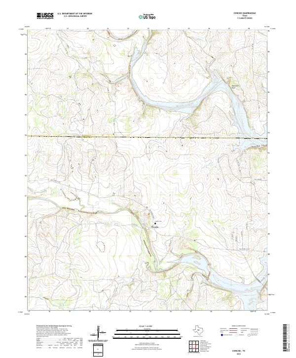 Concho, TX — USGS 7.5-minute topo (2022)