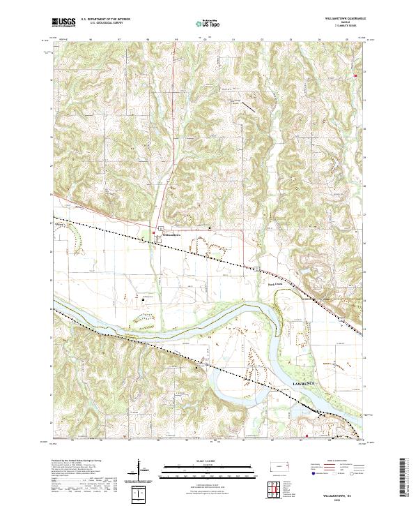 Williamstown, KS — USGS 7.5-minute topo (2022)