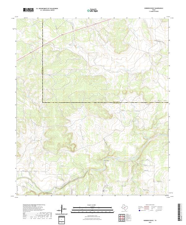 Robbers Roost, TX — USGS 7.5-minute topo (2022)
