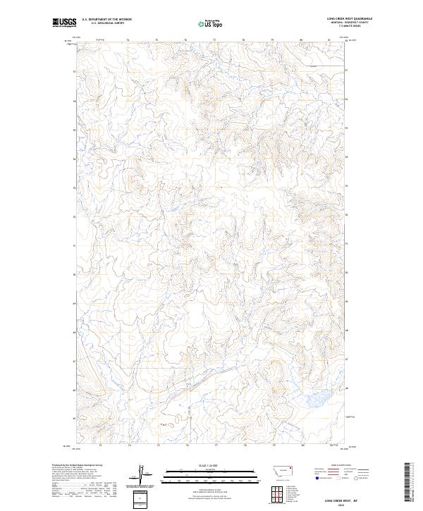 Long Creek West, MT — USGS 7.5-minute topo (2024)