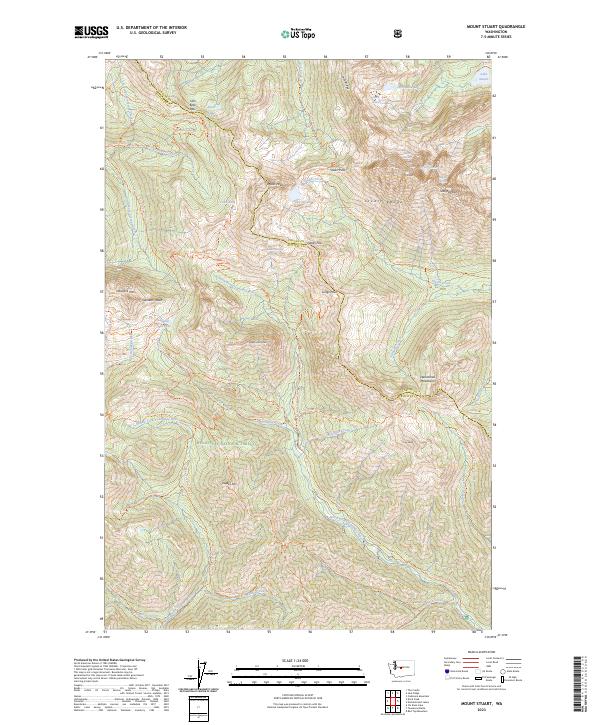 Mount Stuart, WA — USGS 7.5-minute topo (2023)