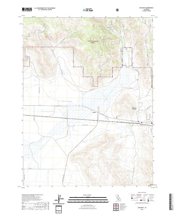 Chilcoot, CA — USGS 7.5-minute topo (2021)