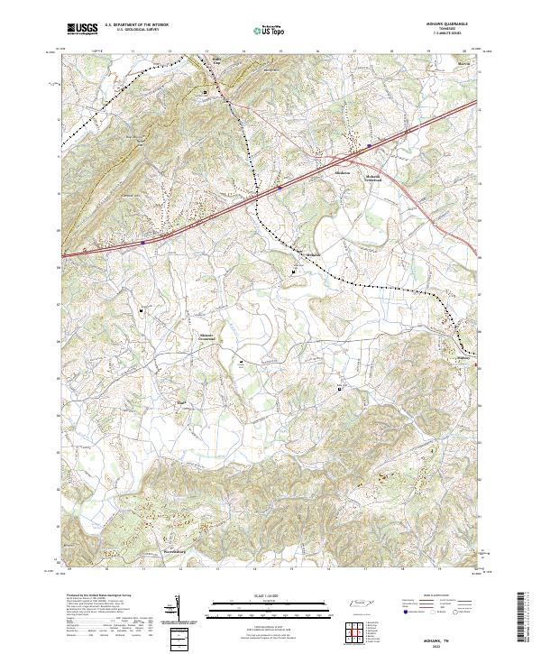 Mohawk, TN — USGS 7.5-minute topo (2022)