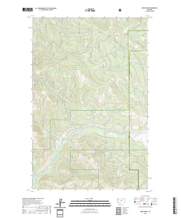 Deer Creek, MT — USGS 7.5-minute topo (2024)