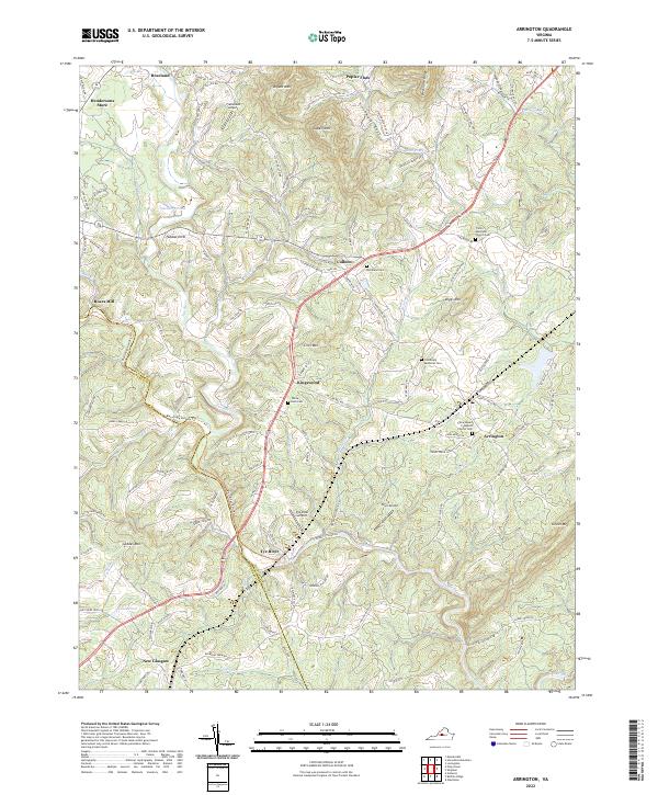 Arrington, VA — USGS 7.5-minute topo (2022)