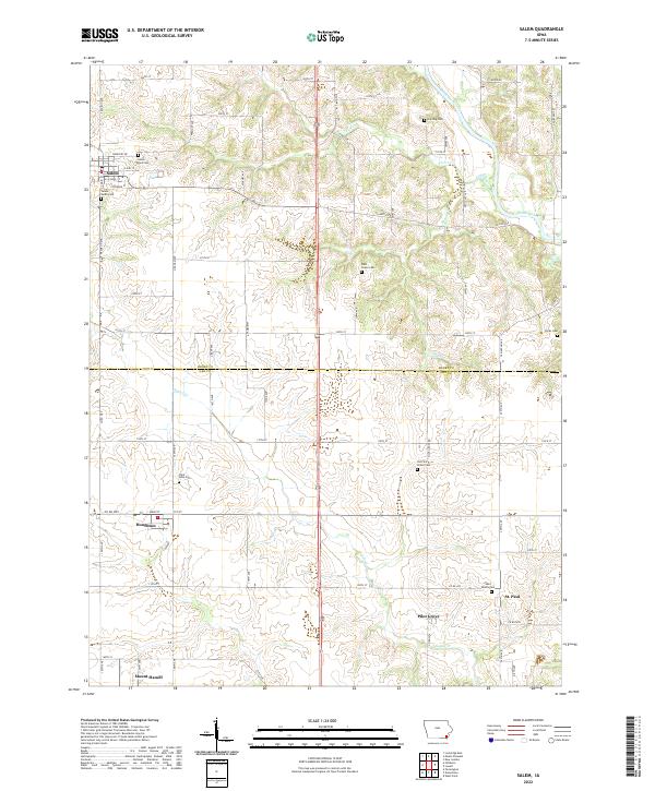 Salem, IA — USGS 7.5-minute topo (2022)