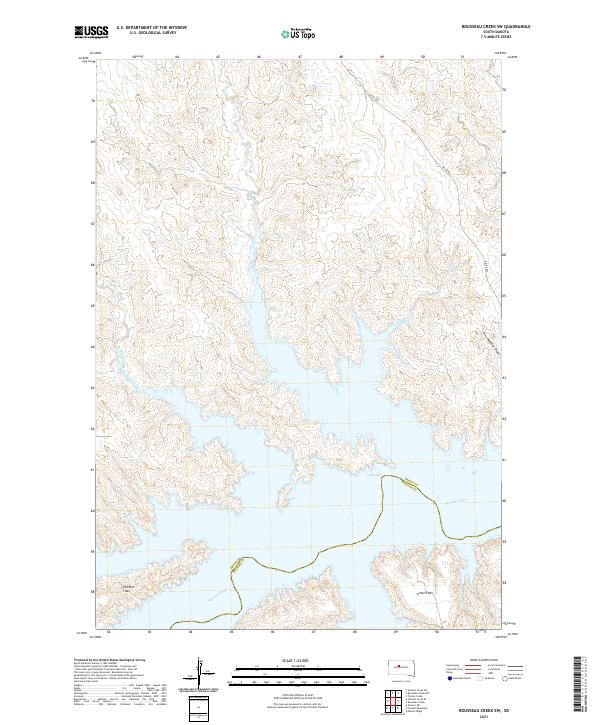 Rousseau Creek SW, SD — USGS 7.5-minute topo (2021)