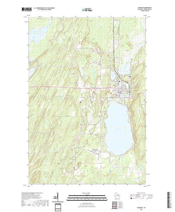 Crandon, WI — USGS 7.5-minute topo (2022)