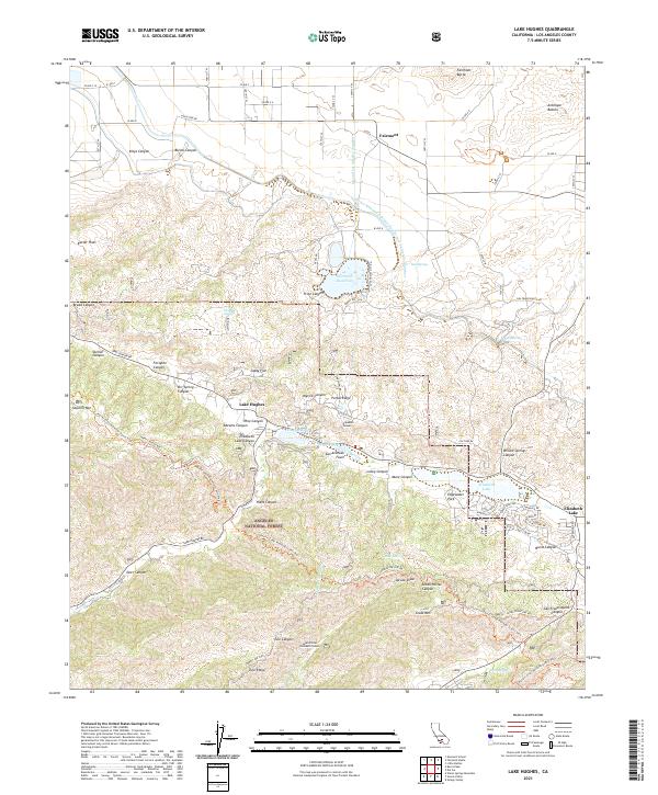 Lake Hughes, CA — USGS 7.5-minute topo (2021)