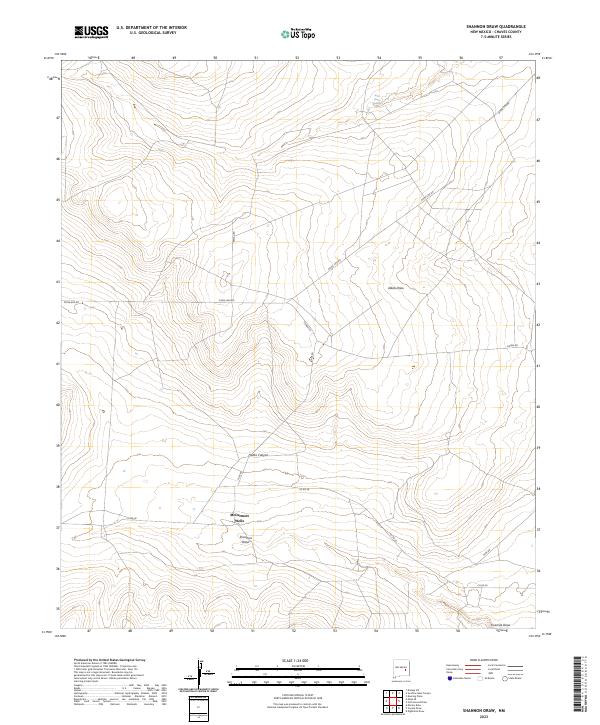 Shannon Draw, NM — USGS 7.5-minute topo (2023)