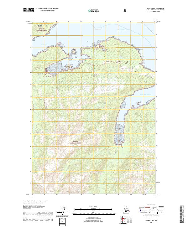 Sitka B-4 NW, AK — USGS 7.5-minute topo (2021)