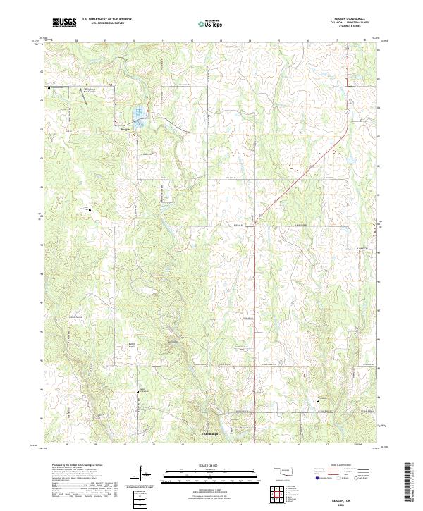Reagan, OK — USGS 7.5-minute topo (2022)