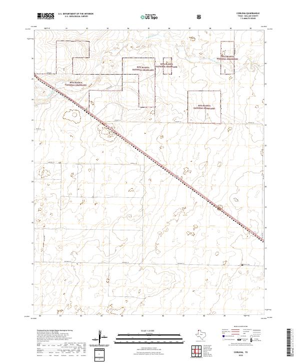 Corlena, TX — USGS 7.5-minute topo (2022)