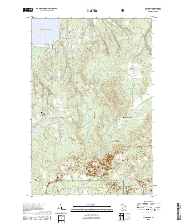 Cornucopia, WI — USGS 7.5-minute topo (2023)