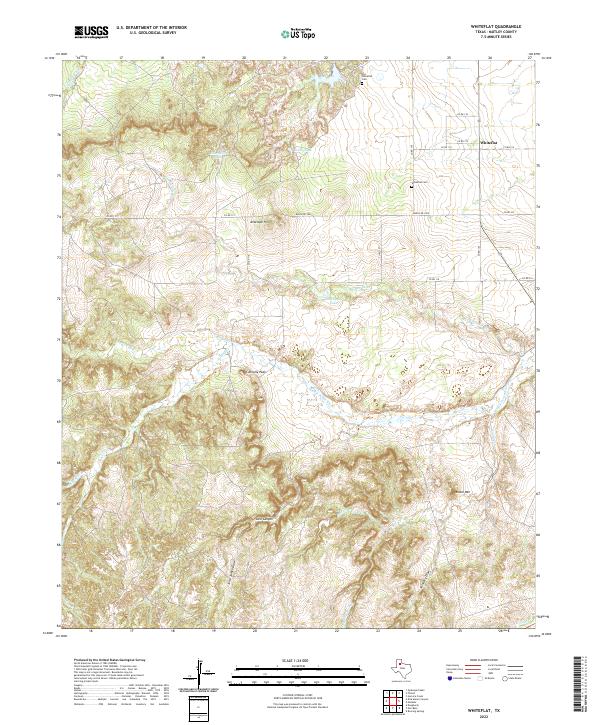 Whiteflat, TX — USGS 7.5-minute topo (2022)