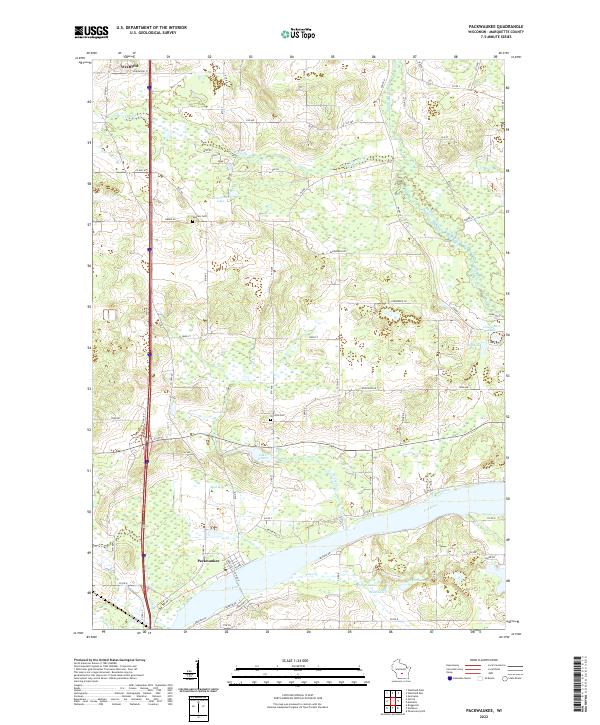 Packwaukee, WI — USGS 7.5-minute topo (2022)