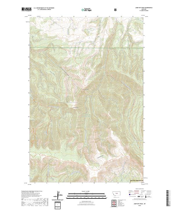 Jump Off Peak, MT — USGS 7.5-minute topo (2024)