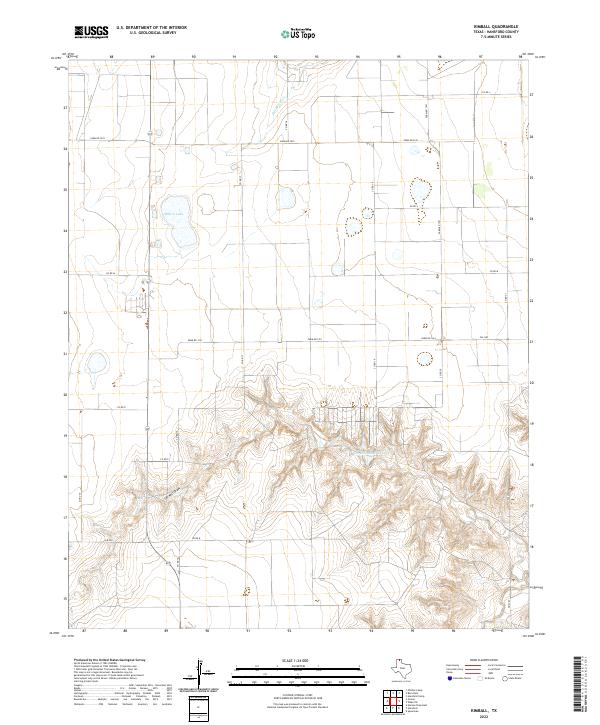 Kimball, TX — USGS 7.5-minute topo (2022)