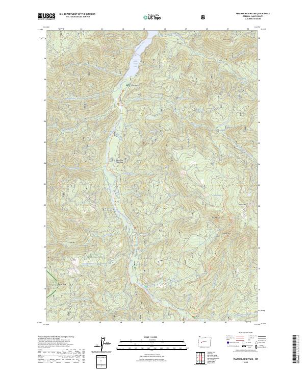 Warner Mountain, OR — USGS 7.5-minute topo (2024)