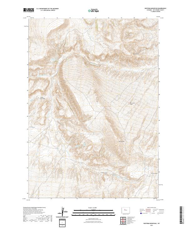 Nostrum Mountain, WY — USGS 7.5-minute topo (2021)