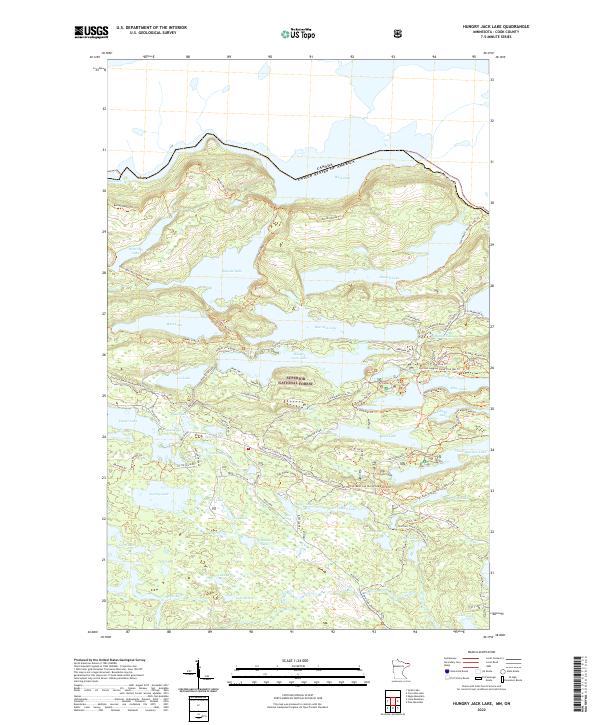 Hungry Jack Lake, MN-ON — USGS 7.5-minute topo (2022)