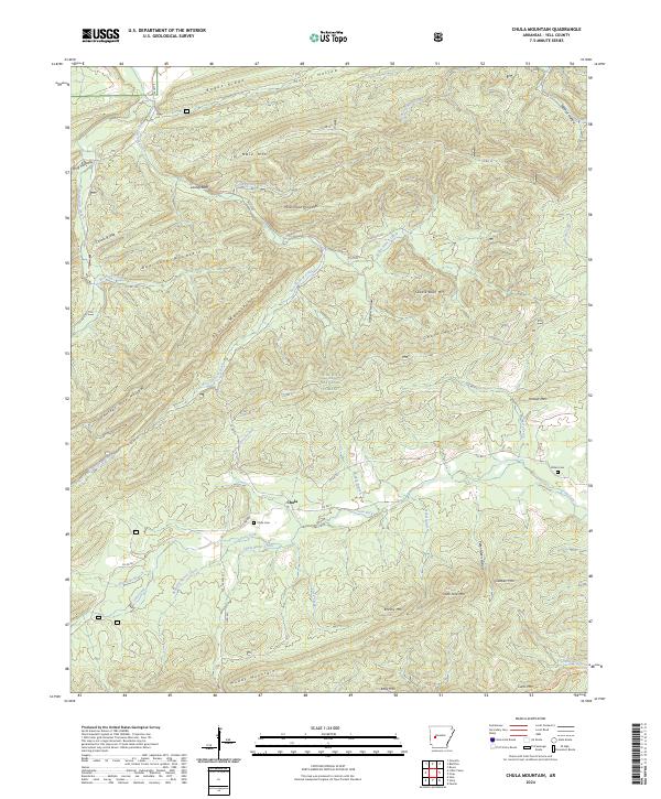 Chula Mountain, AR — USGS 7.5-minute topo (2024)