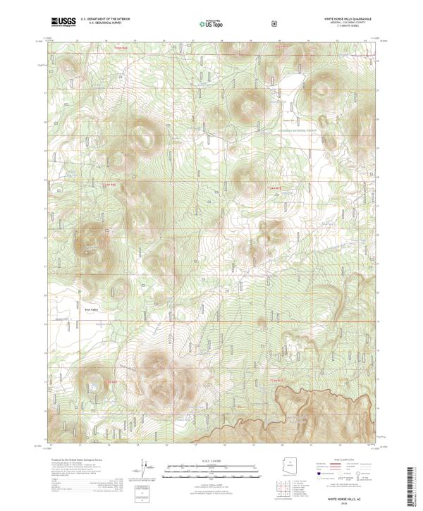 White Horse Hills, AZ — USGS 7.5-minute topo (2026)