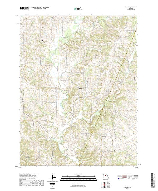 Hilldale, MO — USGS 7.5-minute topo (2021)