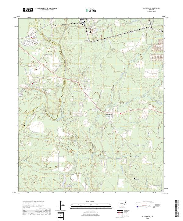 East Camden, AR — USGS 7.5-minute topo (2024)