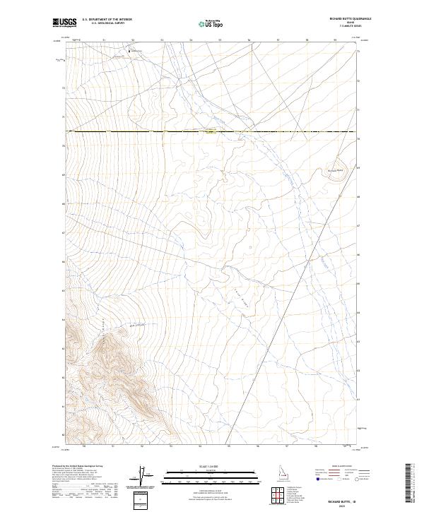 Richard Butte, ID — USGS 7.5-minute topo (2023)