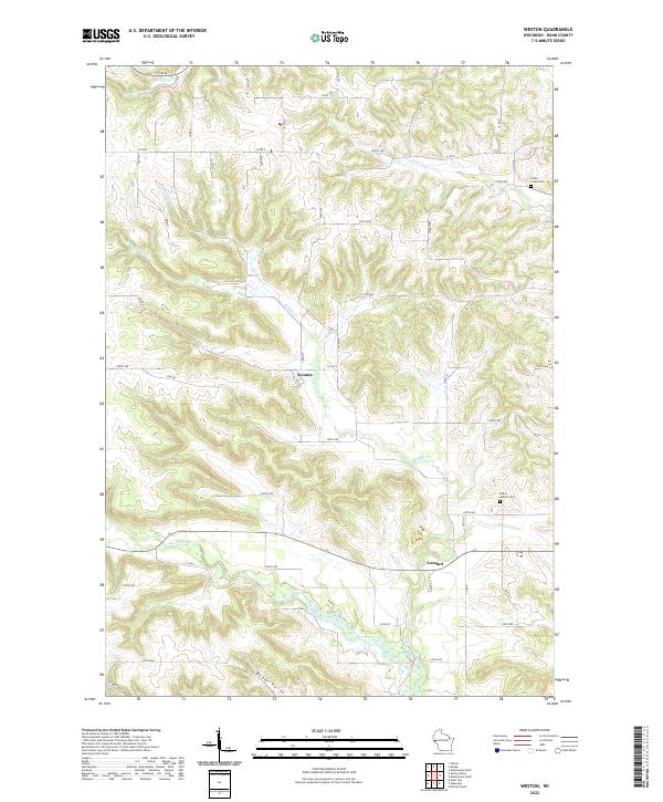 Weston, WI — USGS 7.5-minute topo (2022)