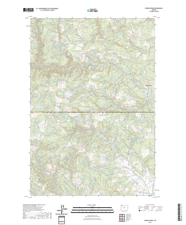 Turner Creek, OR — USGS 7.5-minute topo (2023)