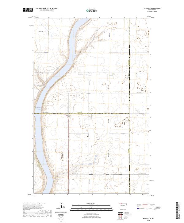 Bowbells SE, ND — USGS 7.5-minute topo (2024)