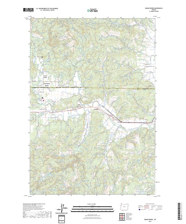 Grand Ronde, OR — USGS 7.5-minute topo (2024)
