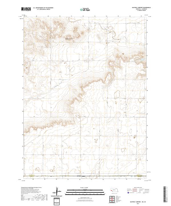 Easterly Airport, NE-CO — USGS 7.5-minute topo (2021)